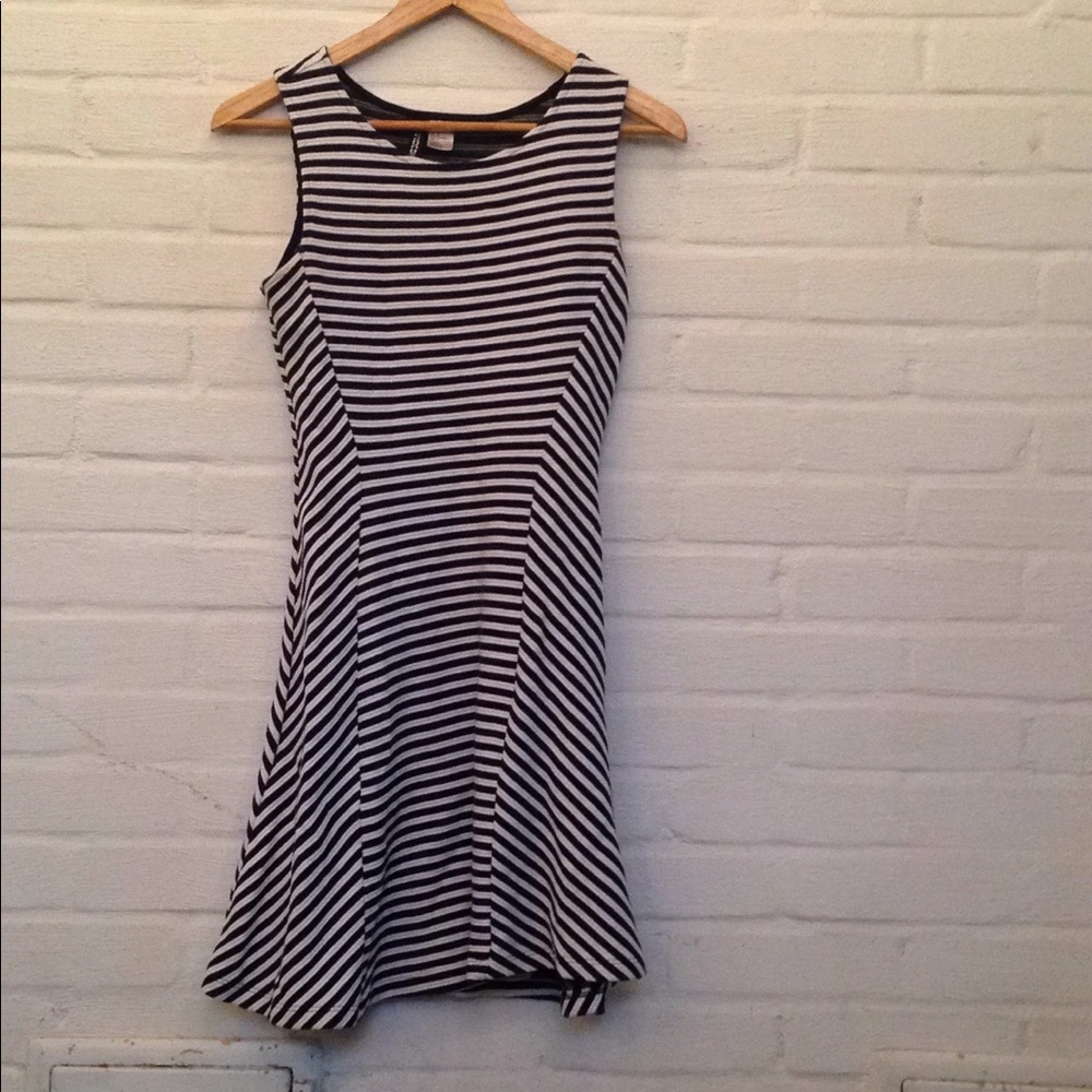 H&M Navy and White Stripped Dress